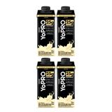 Kit 4 Bebida Láctea Uht Yopro Shake Sabor Baunilha 25g De Proteína 250ml