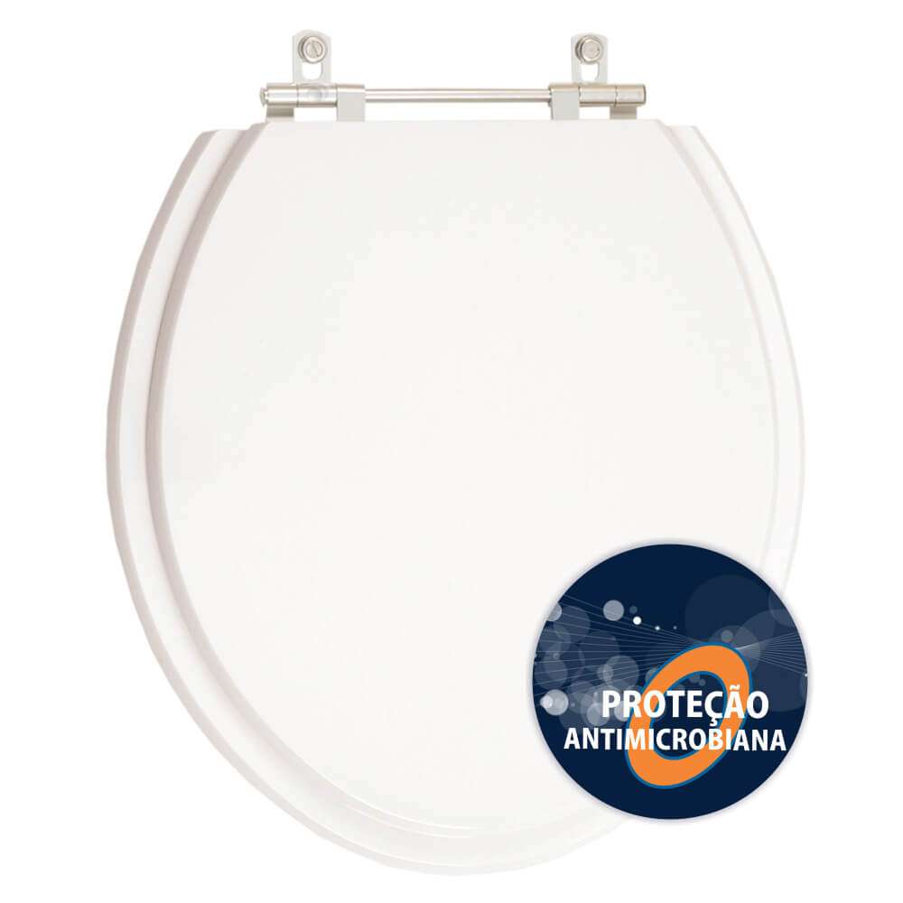 Assento Sanitario Antibacteriano Oval Branco Para Icasa