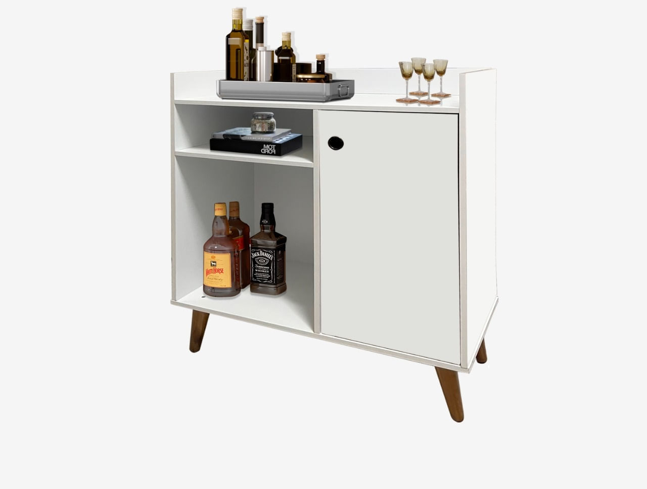 Buffet Aparador Cantinho Do Café Com Nicho E Porta Madri