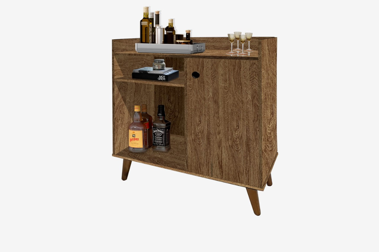 Buffet Aparador Cantinho Do Café Com Nicho E Porta Madri