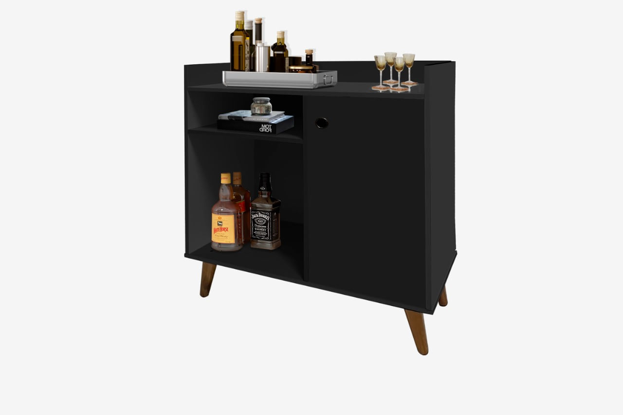 Buffet Aparador Cantinho Do Café Com Nicho E Porta Madri