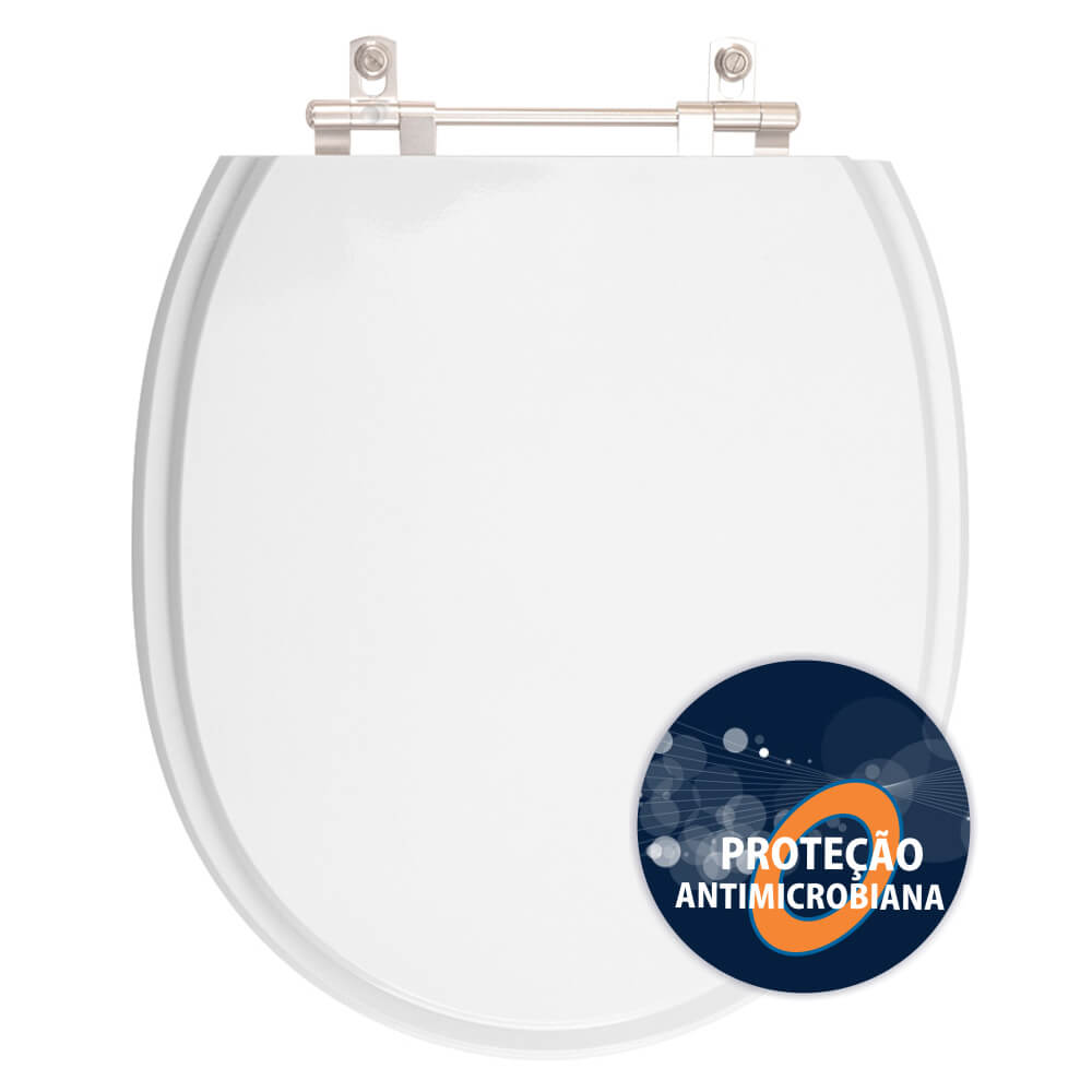 Assento Poliéster Village Branco Proteção Antimicrobiana