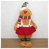 Decoração Boneco Natal Biscoito Ginger Natalino 46cm