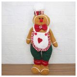 Decoração Boneco Natal Biscoito Ginger Cozinheiro 46cm