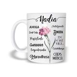 Nadia Caneca Com Nome Polímero 325Ml