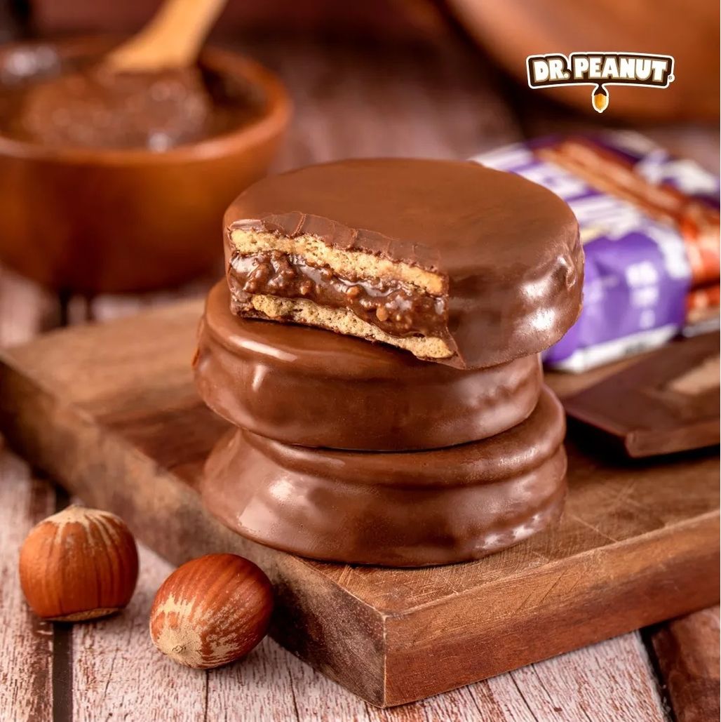 Alfajor Em Pasta De Amendoim Com Whey Protein Dr. Peanut 55g Avelã