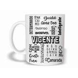 Vicente Caneca Com Nome Polímero 325Ml