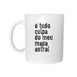 Caneca Mapa Astral Signo Astros Cerâmica 325Ml