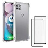 Capinha Moto G 5G Anti Shock Bordas Reforçadas + Película Vidro 3D Premium