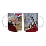 Caneca Temática Golden Natal Pet Cão Polímero 325Ml