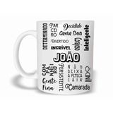 João Caneca Com Nome Polímero 325Ml