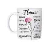 Thainá Caneca Com Nome Cerâmica 325Ml