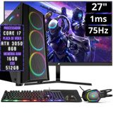 Pc Gamer Completo 3green Hunter, Intel Core I7, 16gb Ram, Geforce Rtx 3050 8gb, Ssd 512gb, Kit Gamer E Monitor 27&quot; Full Hd 75hz 1ms 3h-015