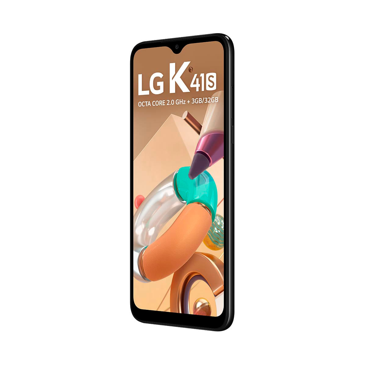 Smartphone LG K41S 32GB 4G - Preto Tela 6,5” Câmera Quádrupla Lateral Direito