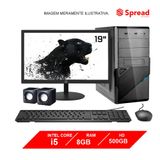 Computador Spread Corp Intel Core I5 8gb Hd 500gb Com Kit Monitor 19&quot;