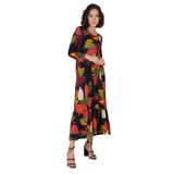 Vestido Midi Estampado Feminino Infinita Cor Verde M