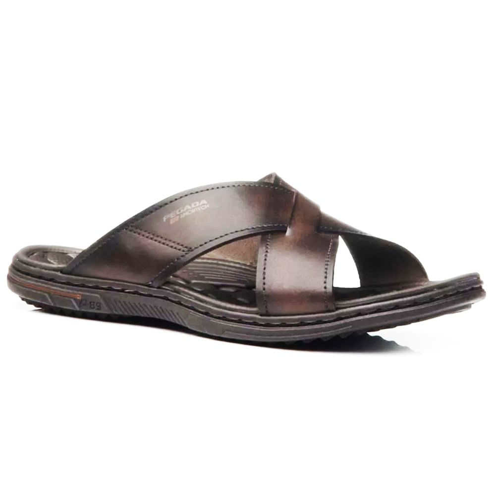 Chinelo Em Couro Pegada 133302 Masculino