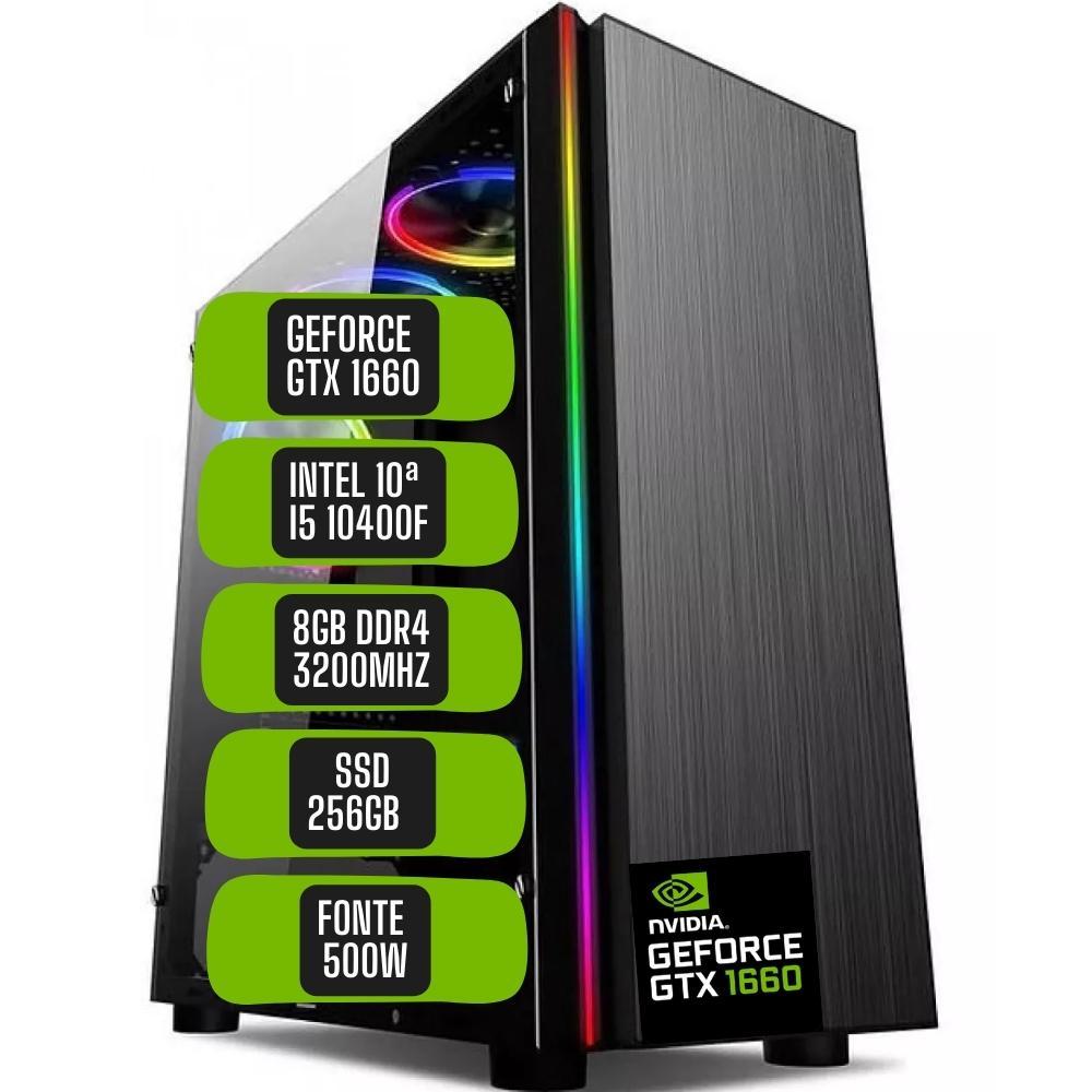 Pc Gamer Skill Win Intel 10 Geração Core I5 10400f 8gb Ddr4 Placa De Vídeo Geforce Gtx 1660 Ti 6gb Ssd 256gb Stl-029