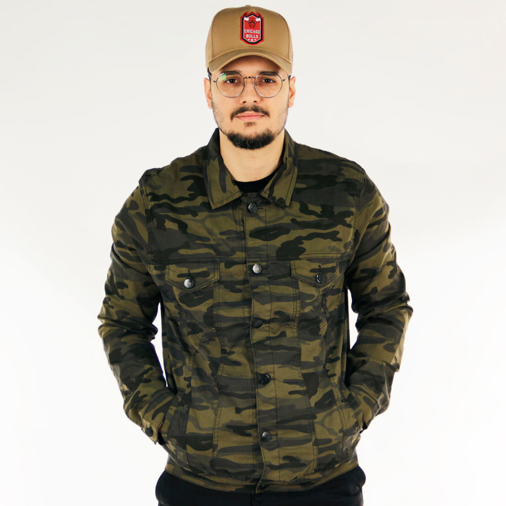 Jaqueta masculina store slim fit militar