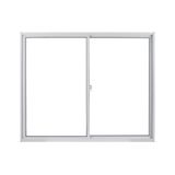 Janela de Alumínio de Correr 120x120cm 2 Folhas com Vidro Liso Linha Soft MGM Branco