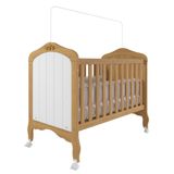 Berço E Mini Cama Permóbili Harmonia 100% Mdf - Nature/branco