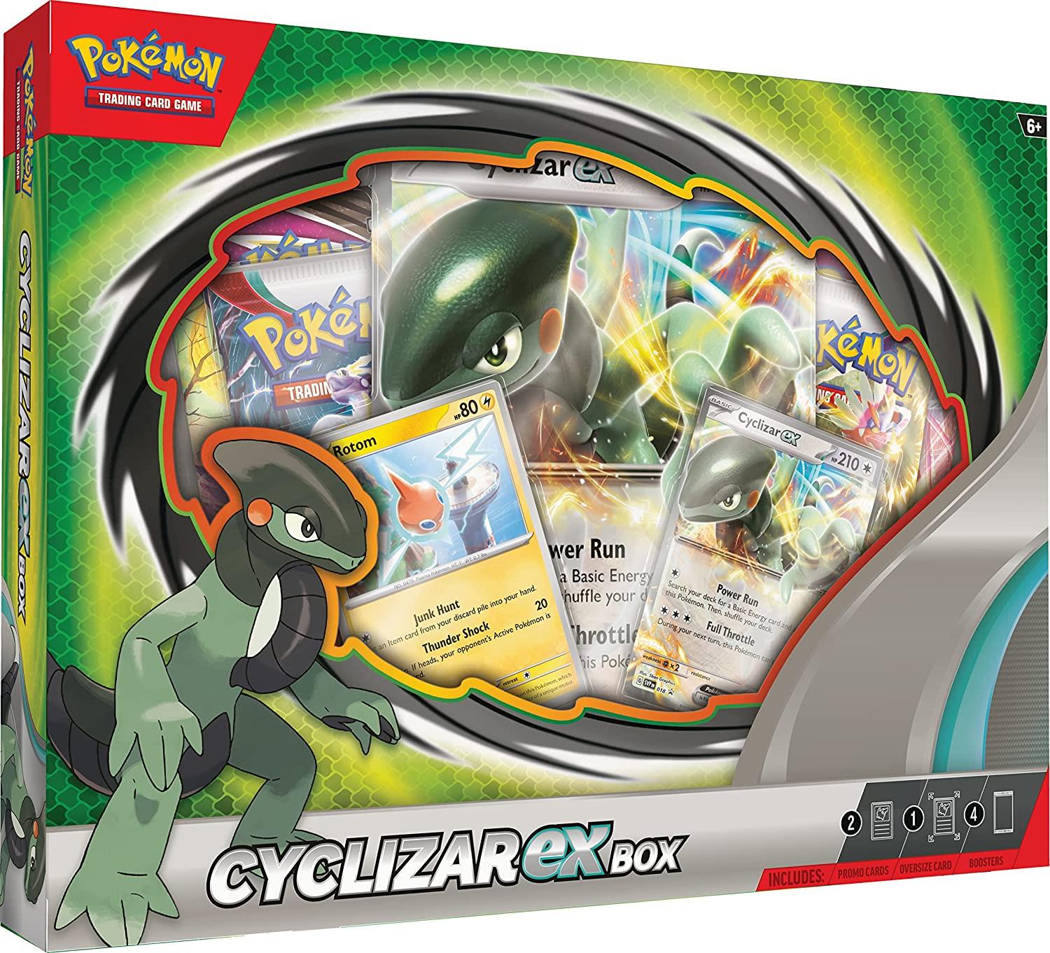 Pokemon Tcg Cyclizar Ex Box 4 Booster Packs Negociação Promocional