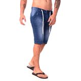 Bermuda Jeans Com Cordao  Street  Premium -Masculina KS CASUAL&SPORT