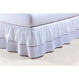 Saia Box Colchão Viúva 1,20m X 2,03m X 30cm 100% Algodão 2 Elásticos  Branca