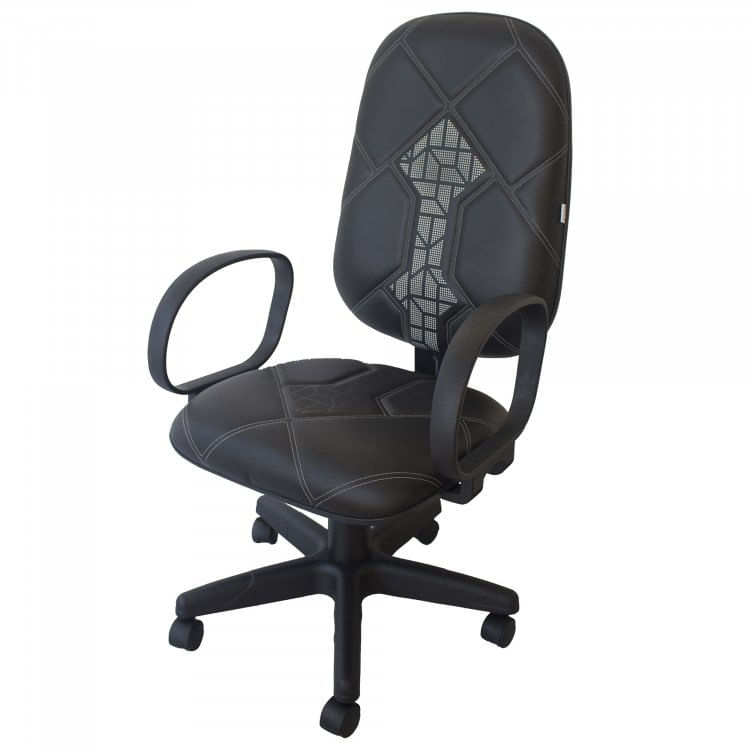 Cadeira Gamer Spectro Braço Corsa Modelo Presidente Ecoflex Costura Branca