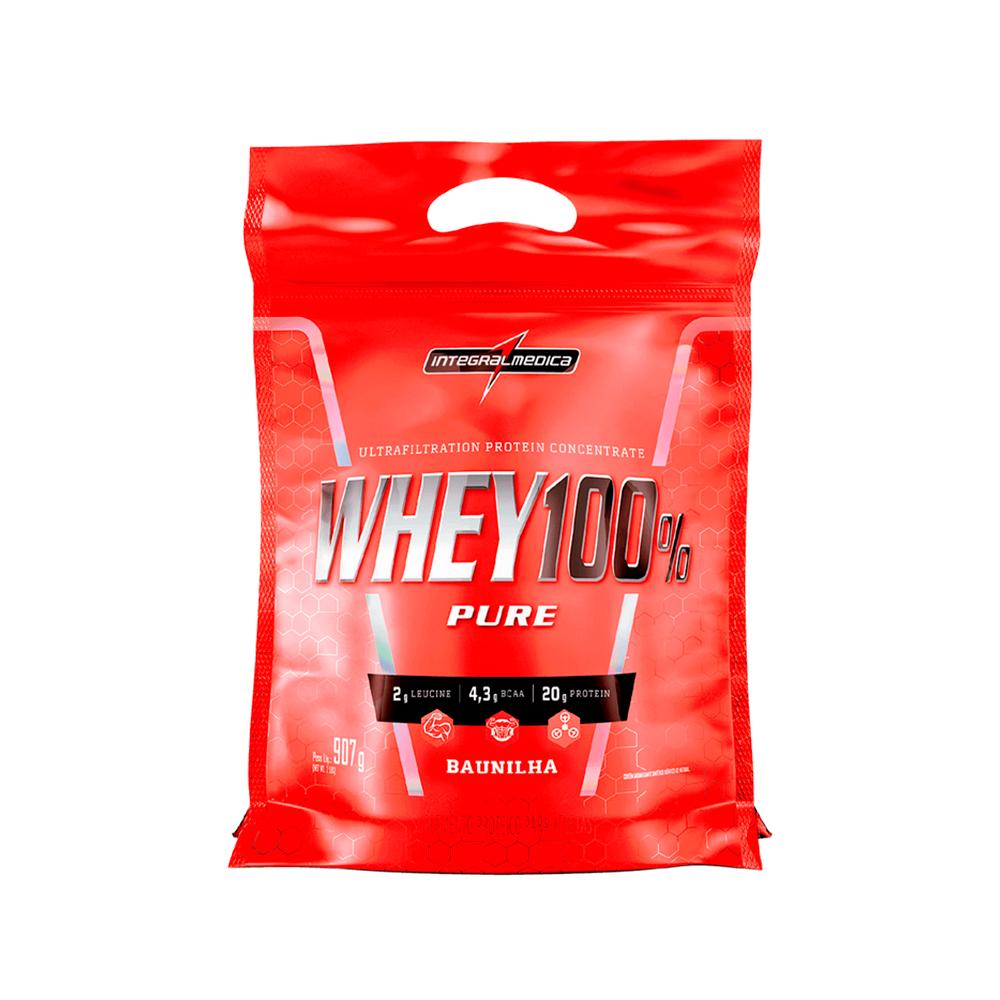 Whey 100% Pure 907g Pouch Integralmedica - Baunilha