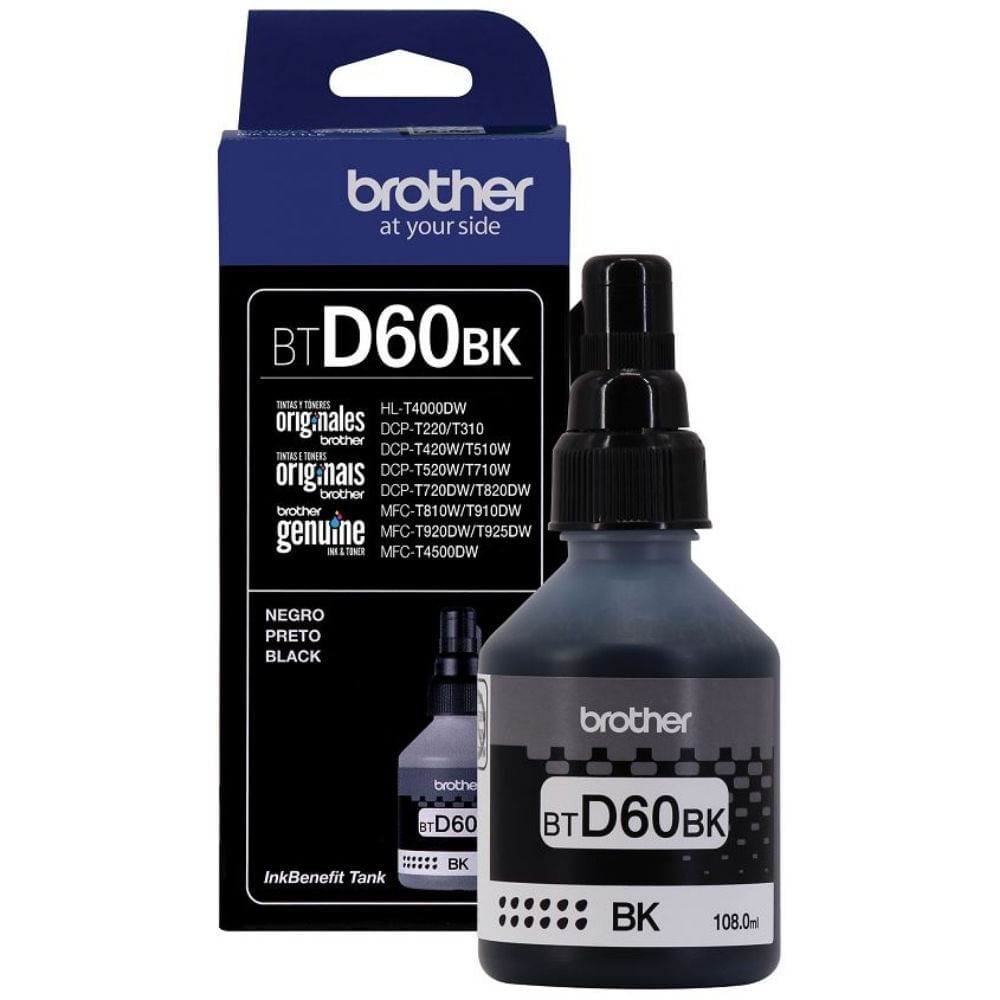 Refil de Tinta Brother BTD60BKSD Preto