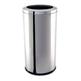 Lixeira Inox Com Aro 40,5litros Decorlinelixeiras  30x60cm