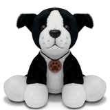 Cachorro De Pelúcia 25 Cm - Border Collie M Decoração Quarto Bebê Preto