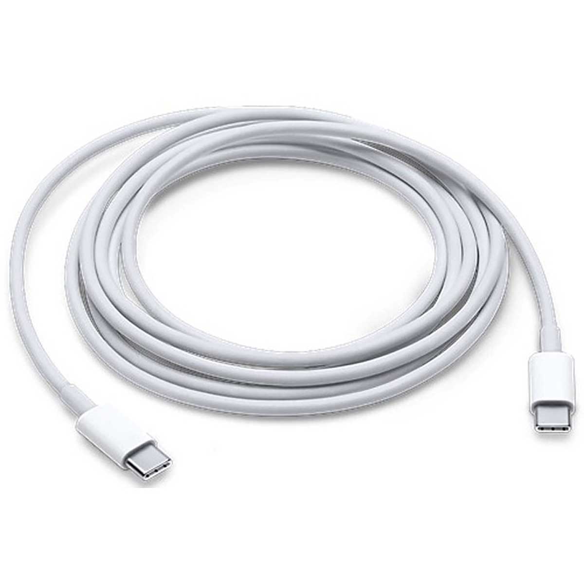 Cabo USB-C para USB-C, Apple, 2 metros, compatível com Macboock, Branco MLL82AM/A