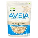 Kit 2x: Aveia Em Flocos Grossos Sem Glúten Vitalin 200g