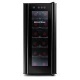 Adega Brastemp 12 Garrafas Iluminação LED com Painel Eletrônico Preto BZC12BE 220V