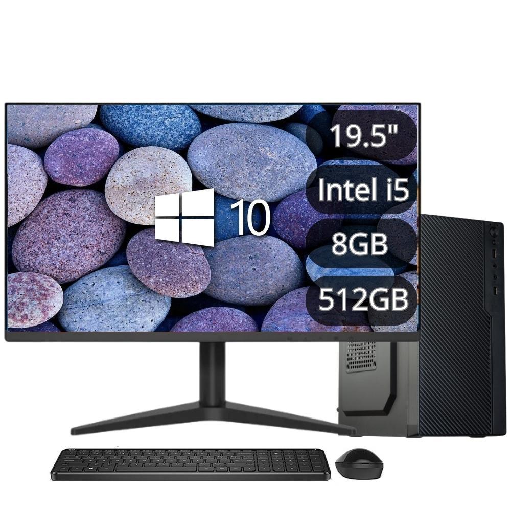 Computador Completo Intel Core I5 6 Geração 8gb Ddr4 Ssd 512gb Monitor Led 19.5&quot; Hdmi Windows 10 3green Flex 3f-020