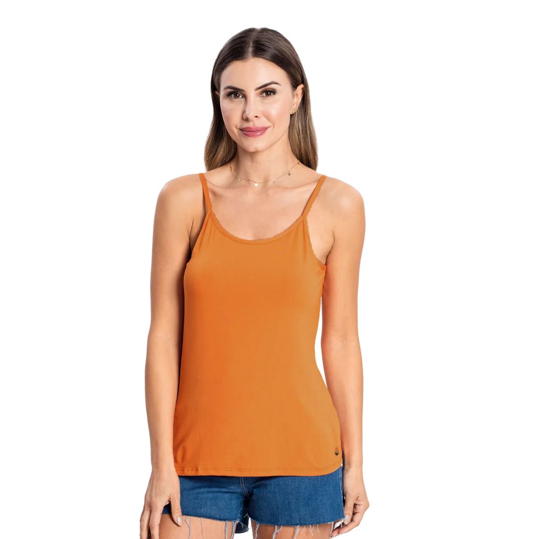 Blusa Alça Feminina Básica Viscolycra