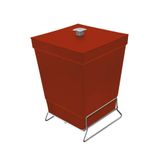 Lixeira Para Banheiro De Plástico Com Suporte Apoio - Stolf Vermelho