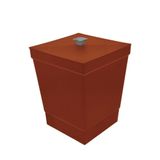 Lixeira Para Banheiro De Plástico Com Tampa - Stolf Vermelho