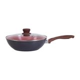 Frigideira Wok Nanocerâmica Antiaderente Com Tampa 28cm 3,5l