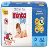 Fralda Descartável Turma Da Mônica Econômica Pequena 6 Pacotes C/ 44 Fraldas