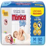 Fralda Descartável Turma Da Mônica Giga Média 4 Pacotes C/ 90 Fraldas