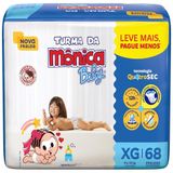 Fralda Descartável Turma Da Mônica Giga Extra Grande 4 Pacotes C/ 68 Fraldas