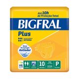 Fralda Geriátrica Bigfral Plus P Com 10 Unidades