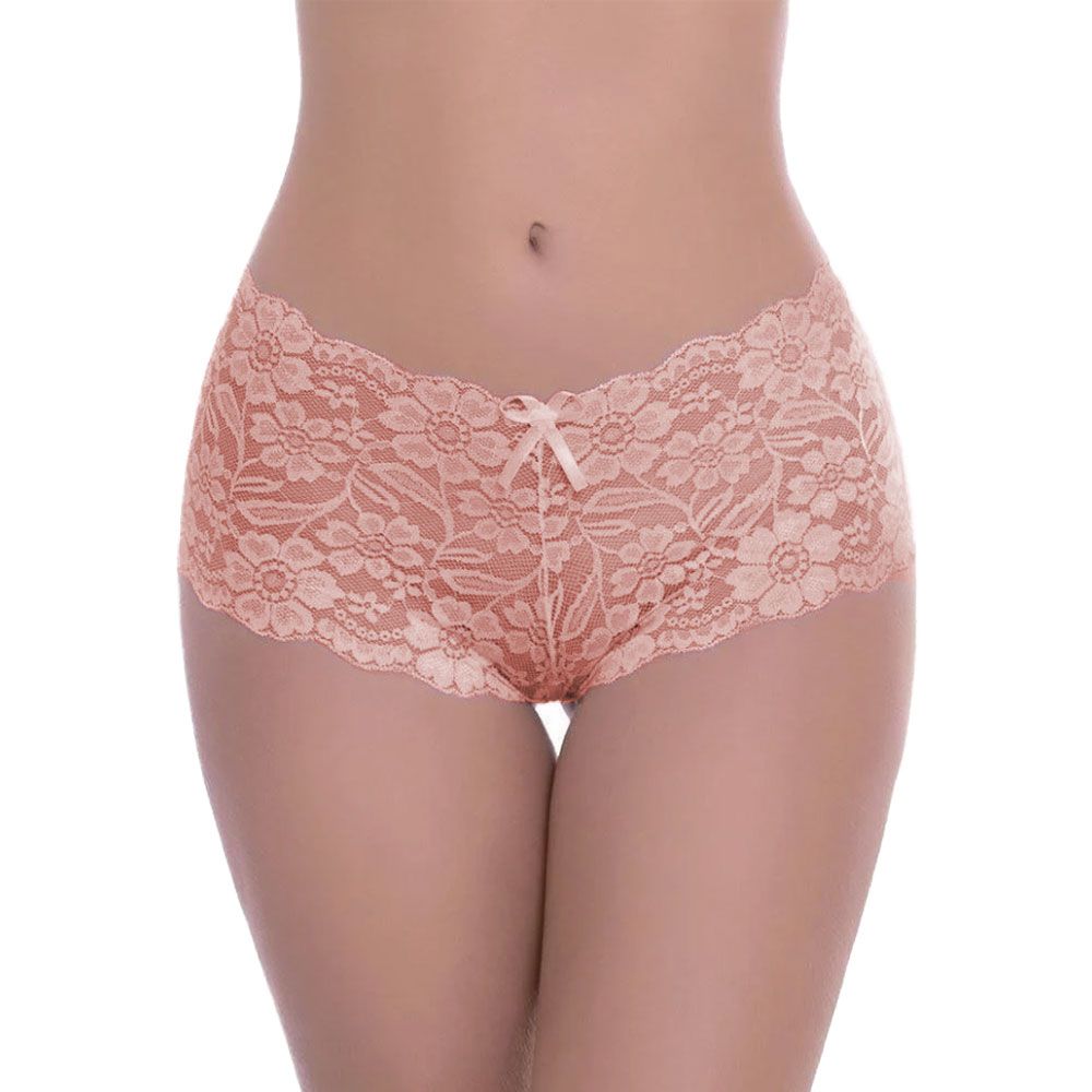 Calcinha Shorts Renda Transparente Caleçon