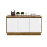 Aparador Buffet Bb2610 Tecnomobili 3 Portas 1 Gaveta Marrom Off White