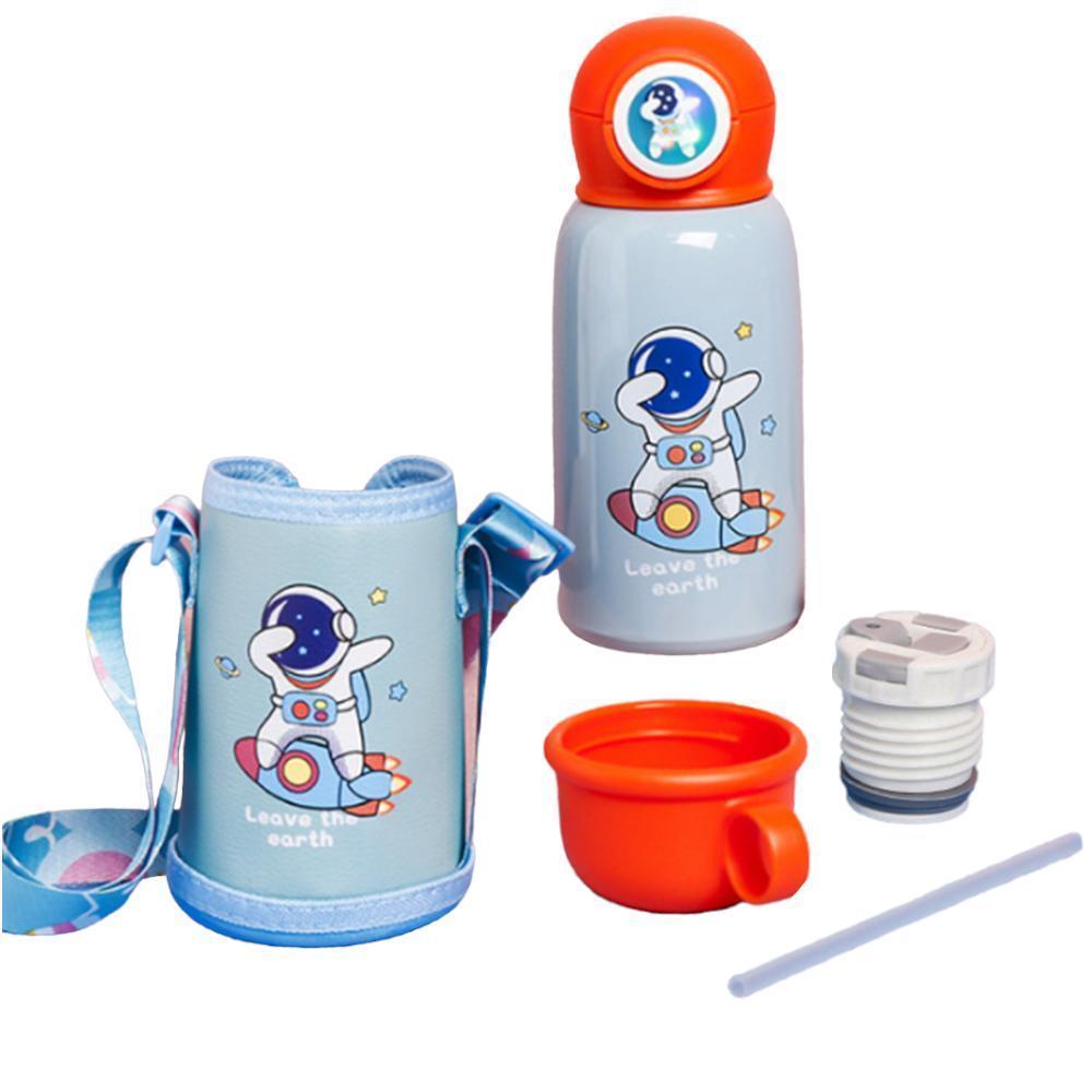 Prizinhas Baby - Garrafa Térmica Infantil Inox Com Canudo Animais