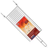 Grelha Dupla Aço Inox para Churrasco Tramontina