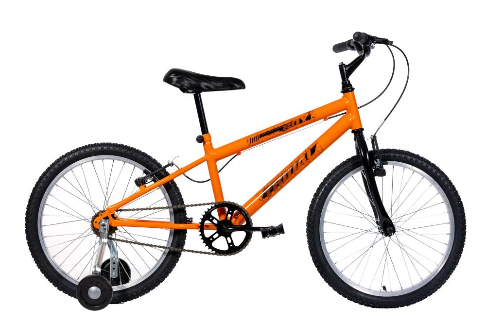 Bicicleta Aro 20 Infantil Mtb Boy Com Roda Lateral - Laranja